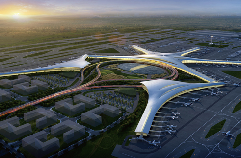 ”青岛新机场航站楼“