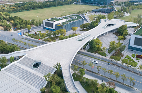 ”钱江世纪城安全**带观澜路人行桥“