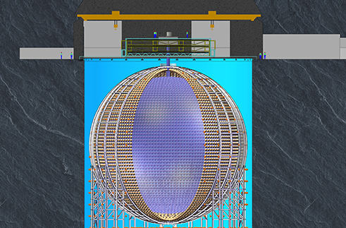 ”中微子探测器示意图“